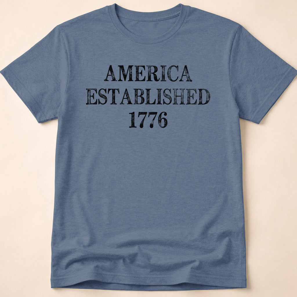 America Established 1776 Vintage Distressed T-Shirt