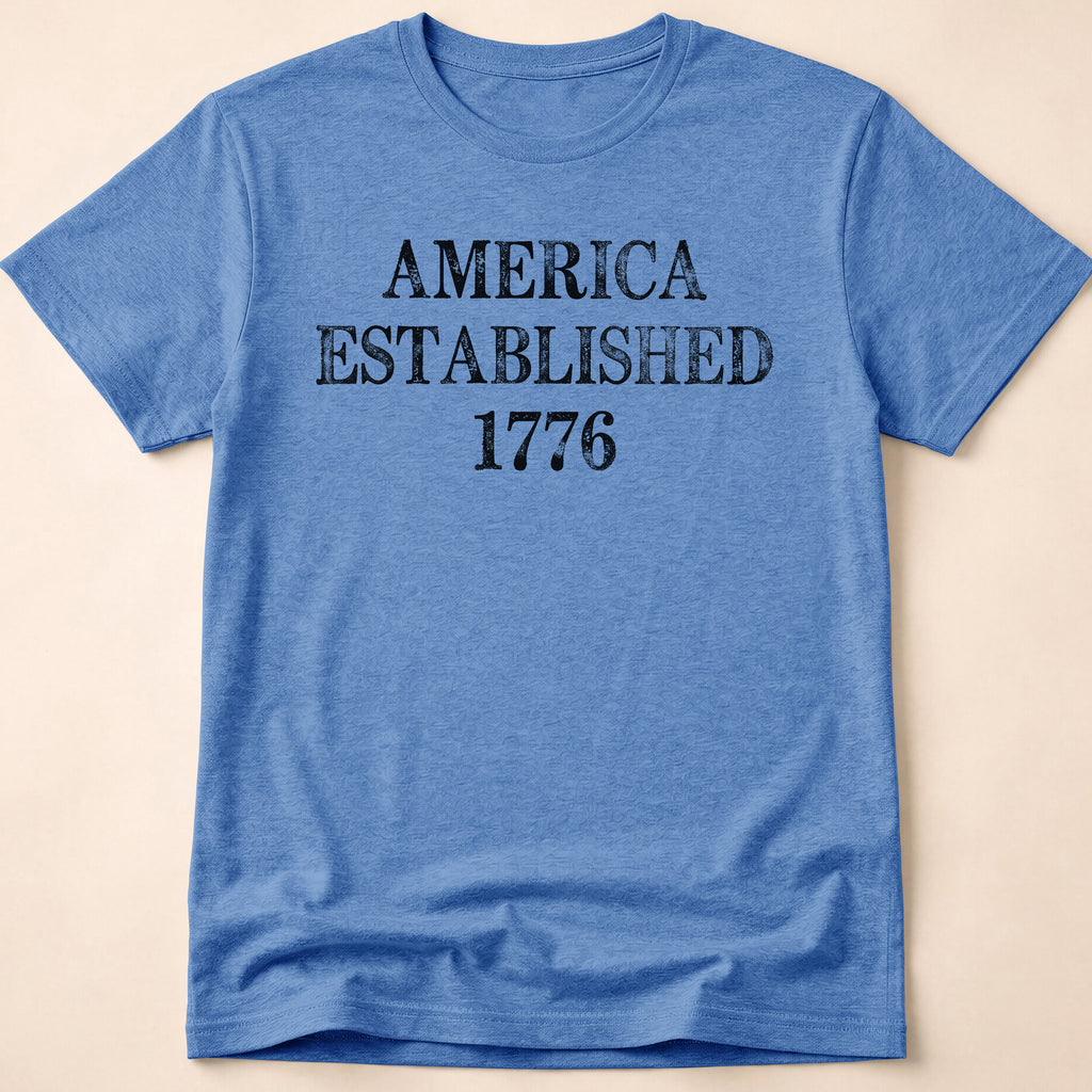 America Established 1776 Vintage Distressed T-Shirt