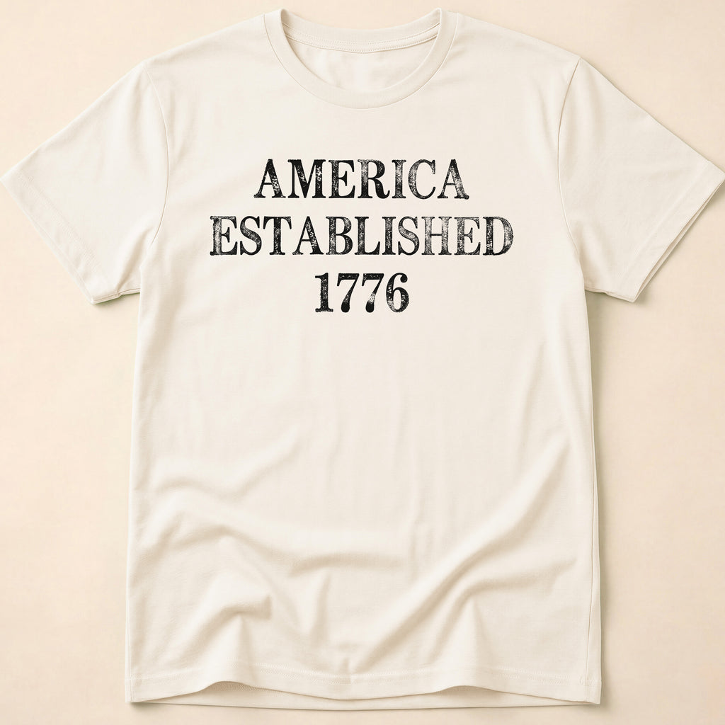 America Established 1776 Vintage Distressed T-Shirt