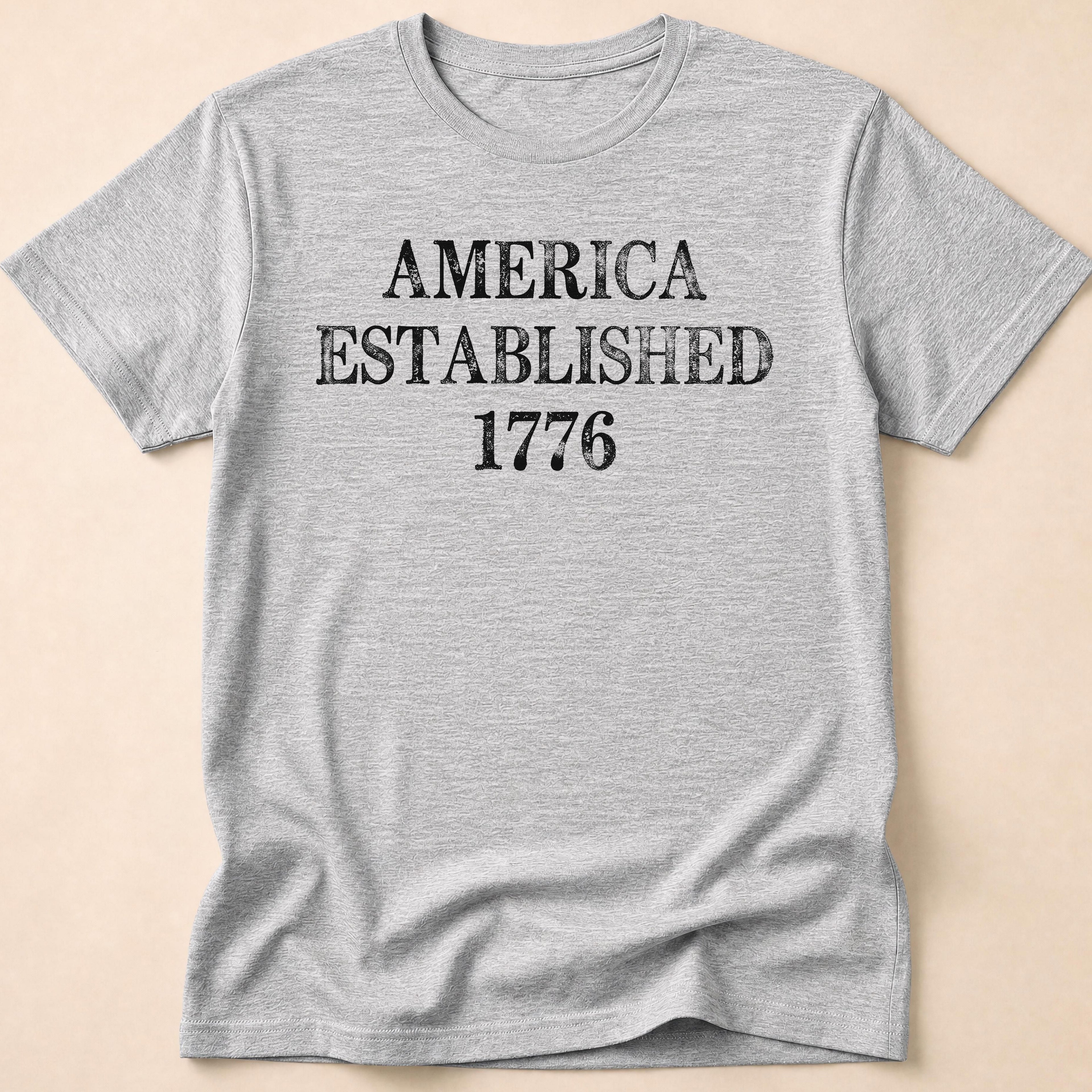America Established 1776 Vintage Distressed T-Shirt