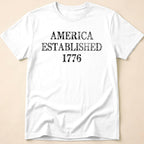 America Established 1776 Vintage Distressed T-Shirt