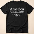 America Established 1776 Vintage Elegant Flourish T-Shirt