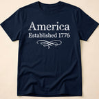 America Established 1776 Vintage Elegant Flourish T-Shirt