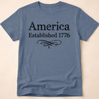 America Established 1776 Vintage Elegant Flourish T-Shirt