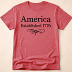America Established 1776 Vintage Elegant Flourish T-Shirt