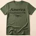 America Established 1776 Vintage Elegant Flourish T-Shirt