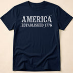 America Established 1776 Vintage Bold Distressed T-Shirt