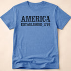 America Established 1776 Vintage Bold Distressed T-Shirt