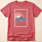 America The Beautiful Retro Mountain Sun T-Shirt