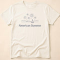 American Summer Minimalist Fireworks & Sailboat T-Shirt