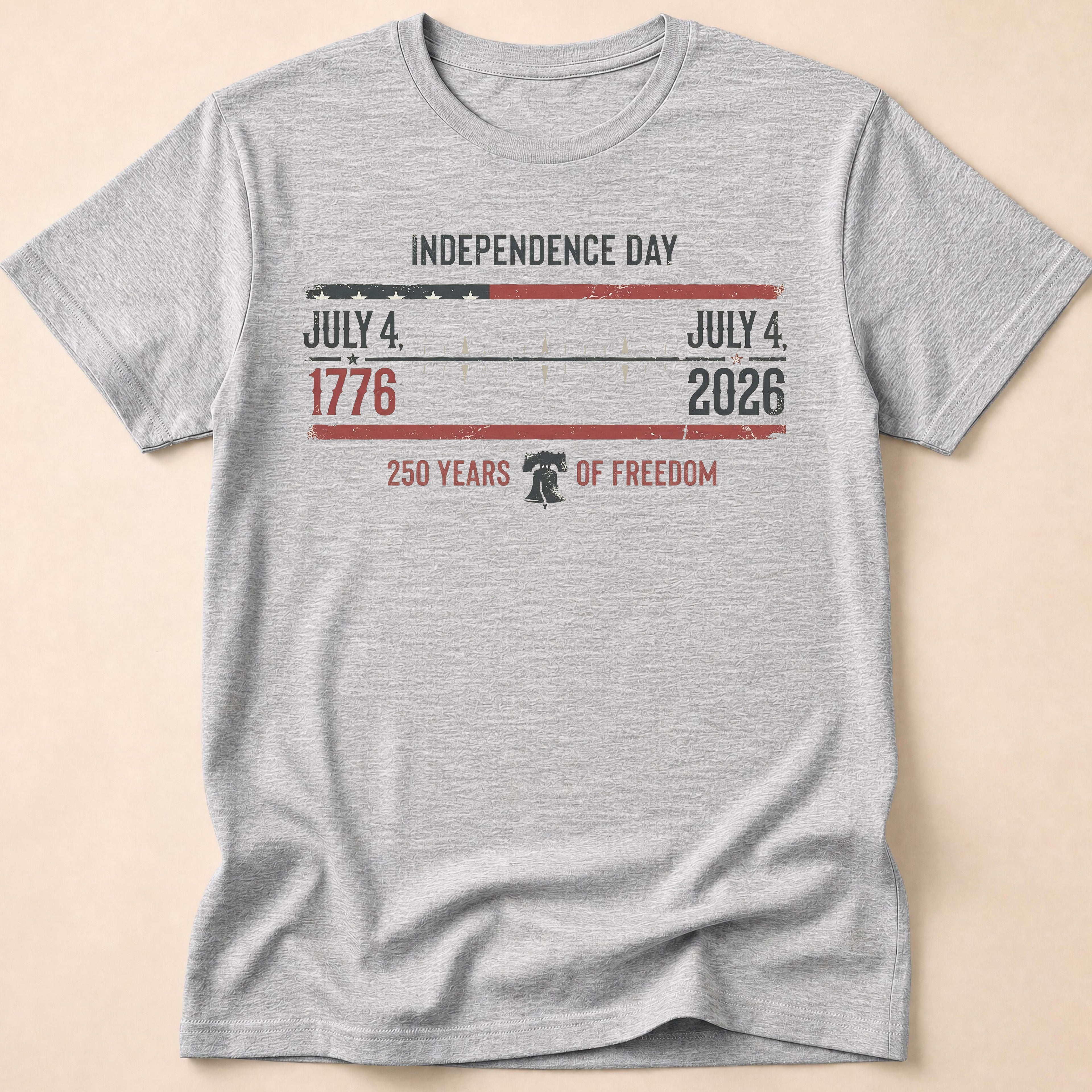 Independence Day 250 Years Of Freedom 2026 T-Shirt