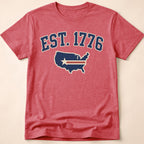 Est 1776 Retro USA Map Collegiate T-Shirt