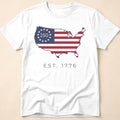 Est. 1776 USA Map 250th Anniversary Flag T-Shirt