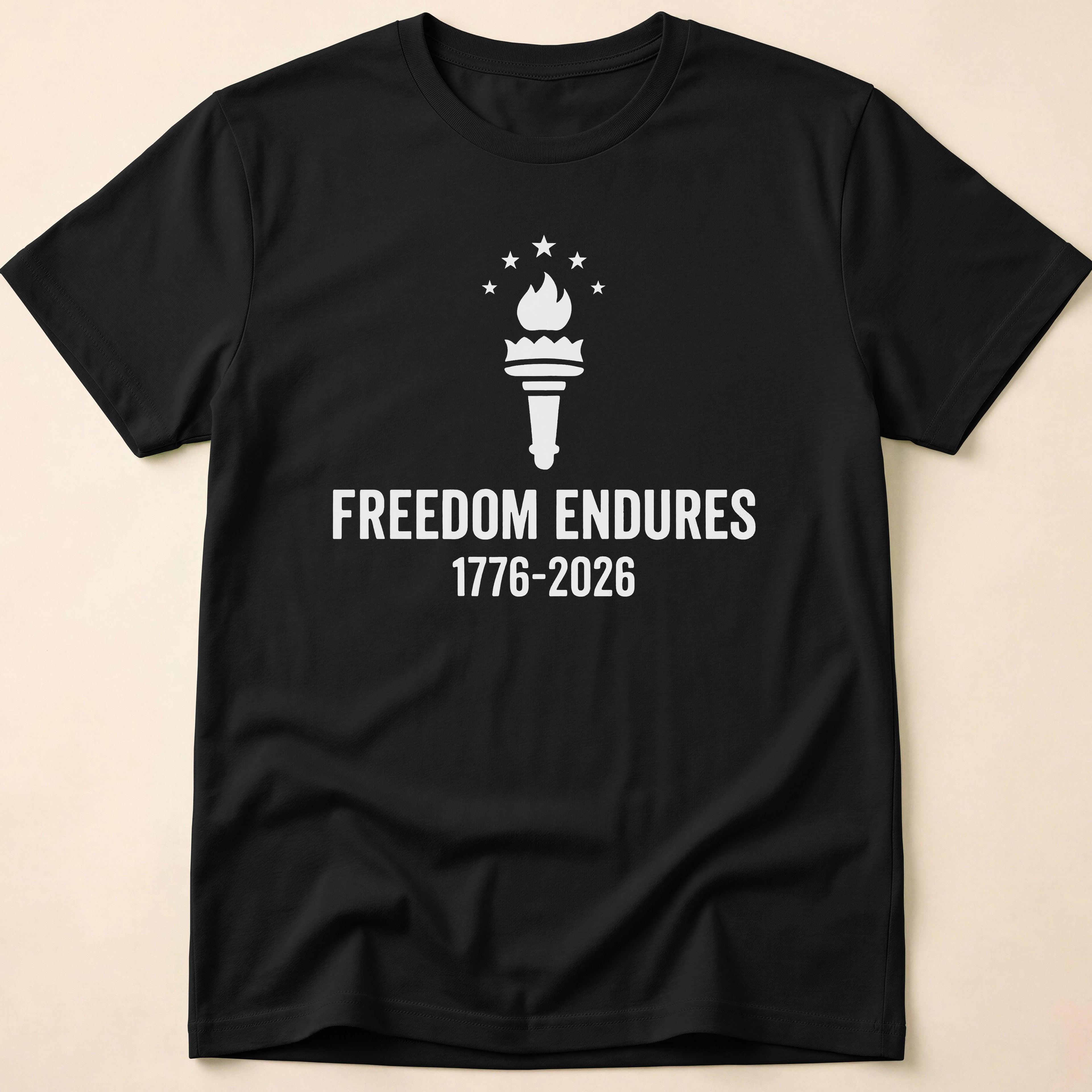 Freedom Endures 1776-2026 Liberty Torch T-Shirt