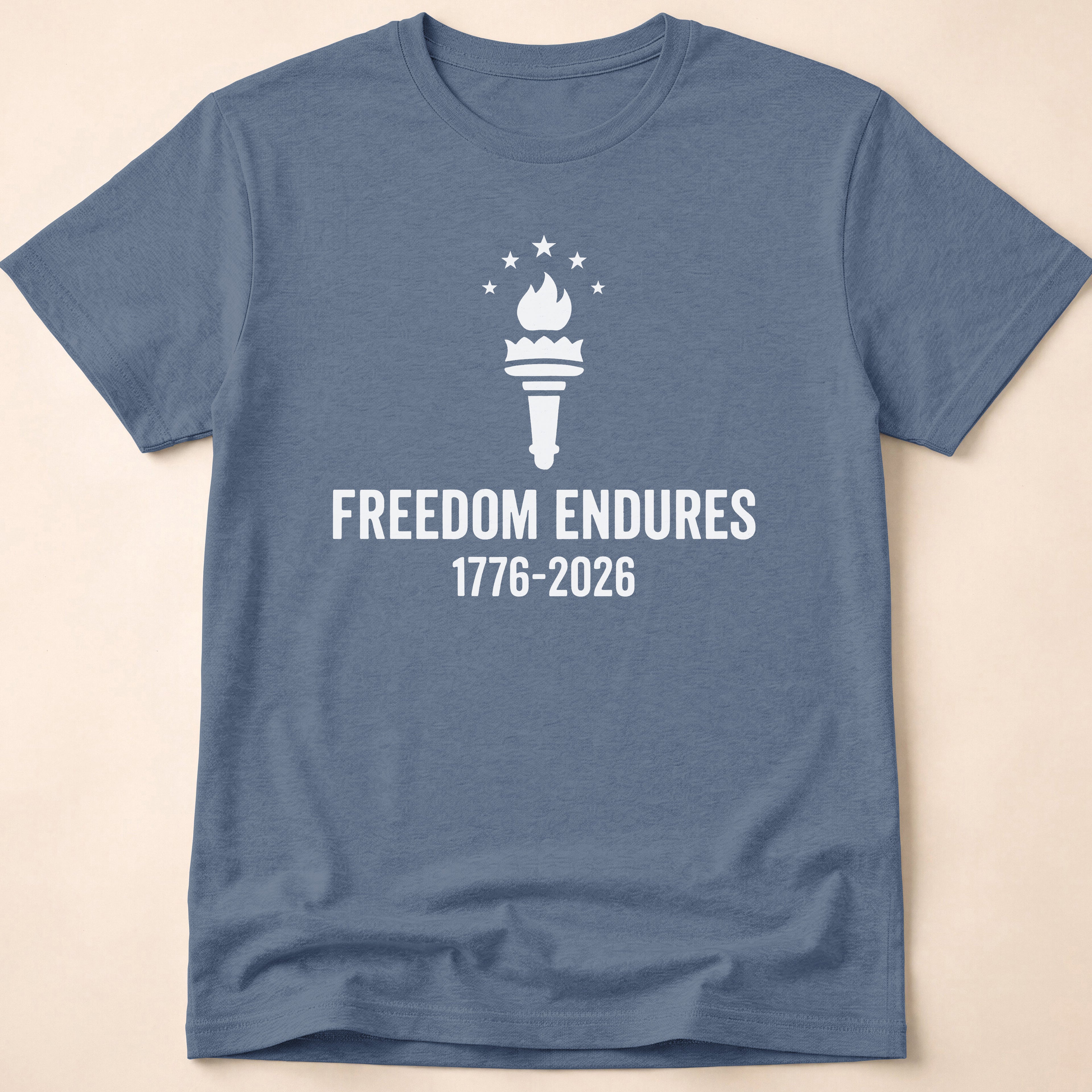 Freedom Endures 1776-2026 Liberty Torch T-Shirt