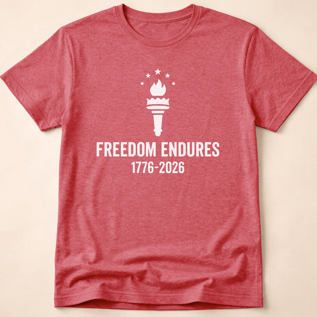 Freedom Endures 1776-2026 Liberty Torch T-Shirt