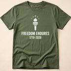 Freedom Endures 1776-2026 Liberty Torch T-Shirt
