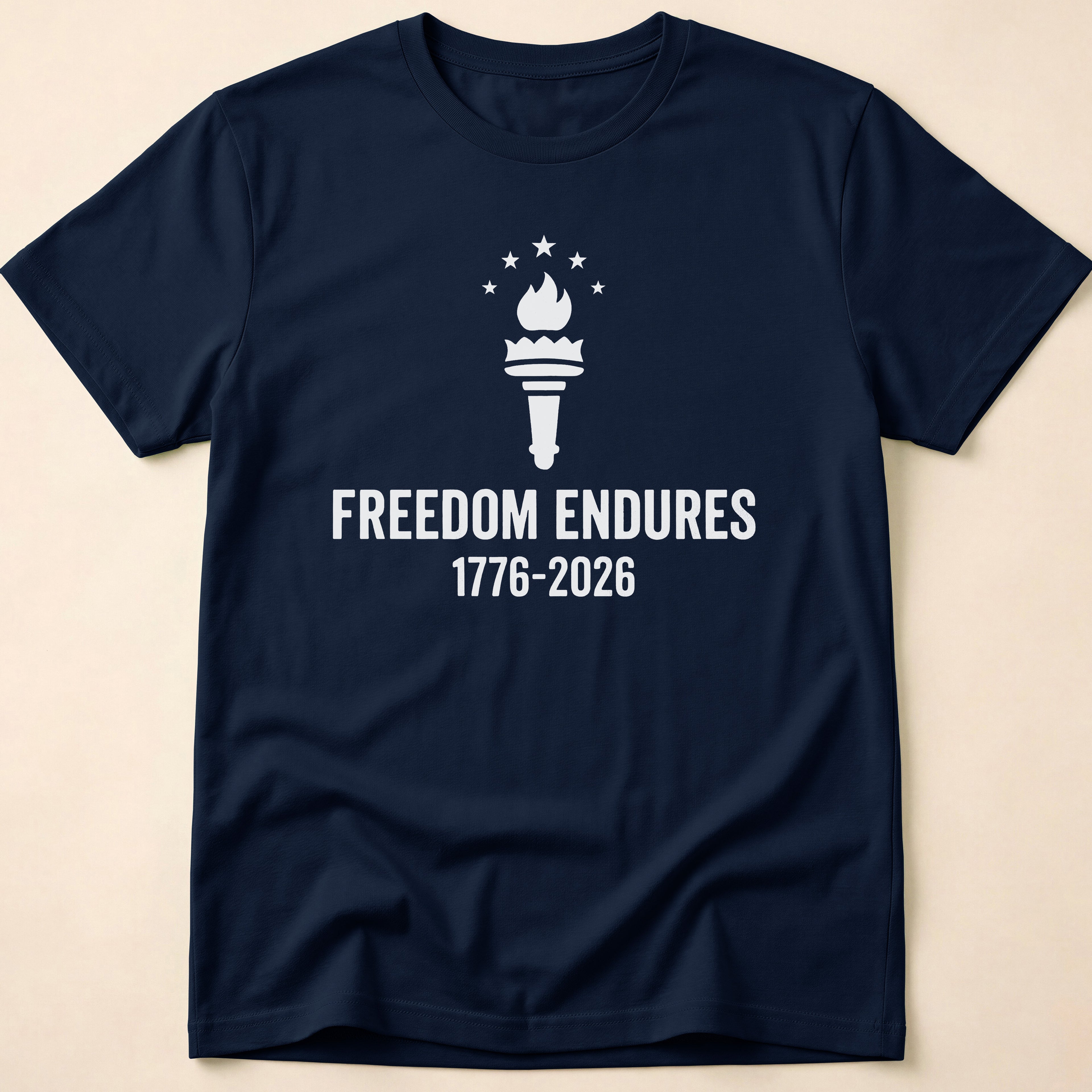 Freedom Endures 1776-2026 Liberty Torch T-Shirt