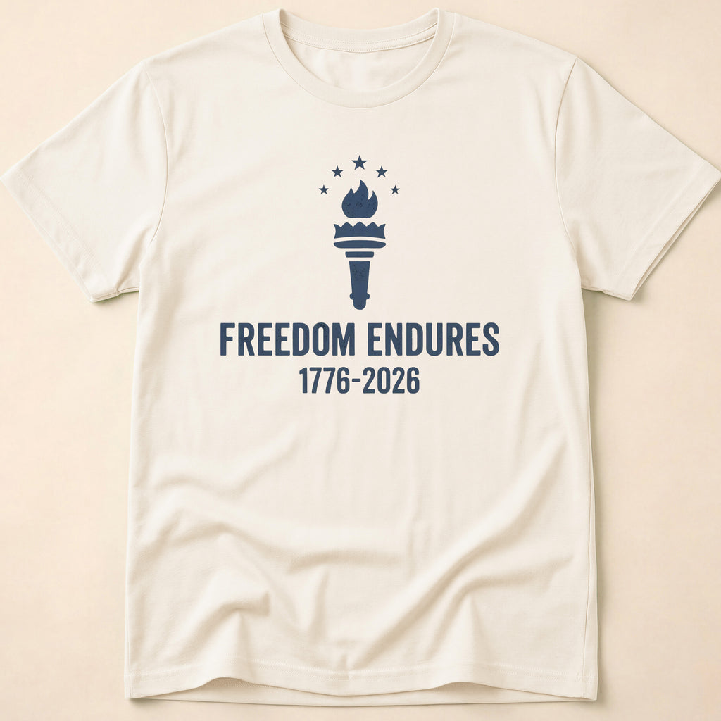 Freedom Endures 1776-2026 Liberty Torch T-Shirt