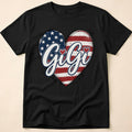 Gigi Distressed American Flag Heart T-Shirt