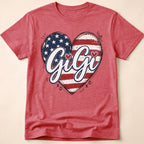 Gigi Distressed American Flag Heart T-Shirt