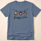 Grateful & Free Patriotic Charm Necklace T-Shirt