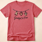 Grateful & Free Patriotic Charm Necklace T-Shirt