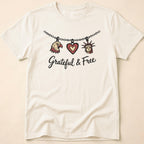 Grateful & Free Patriotic Charm Necklace T-Shirt