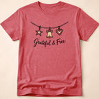 Grateful & Free Liberty Bell Charm Necklace T-Shirt