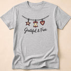 Grateful & Free Liberty Bell Charm Necklace T-Shirt