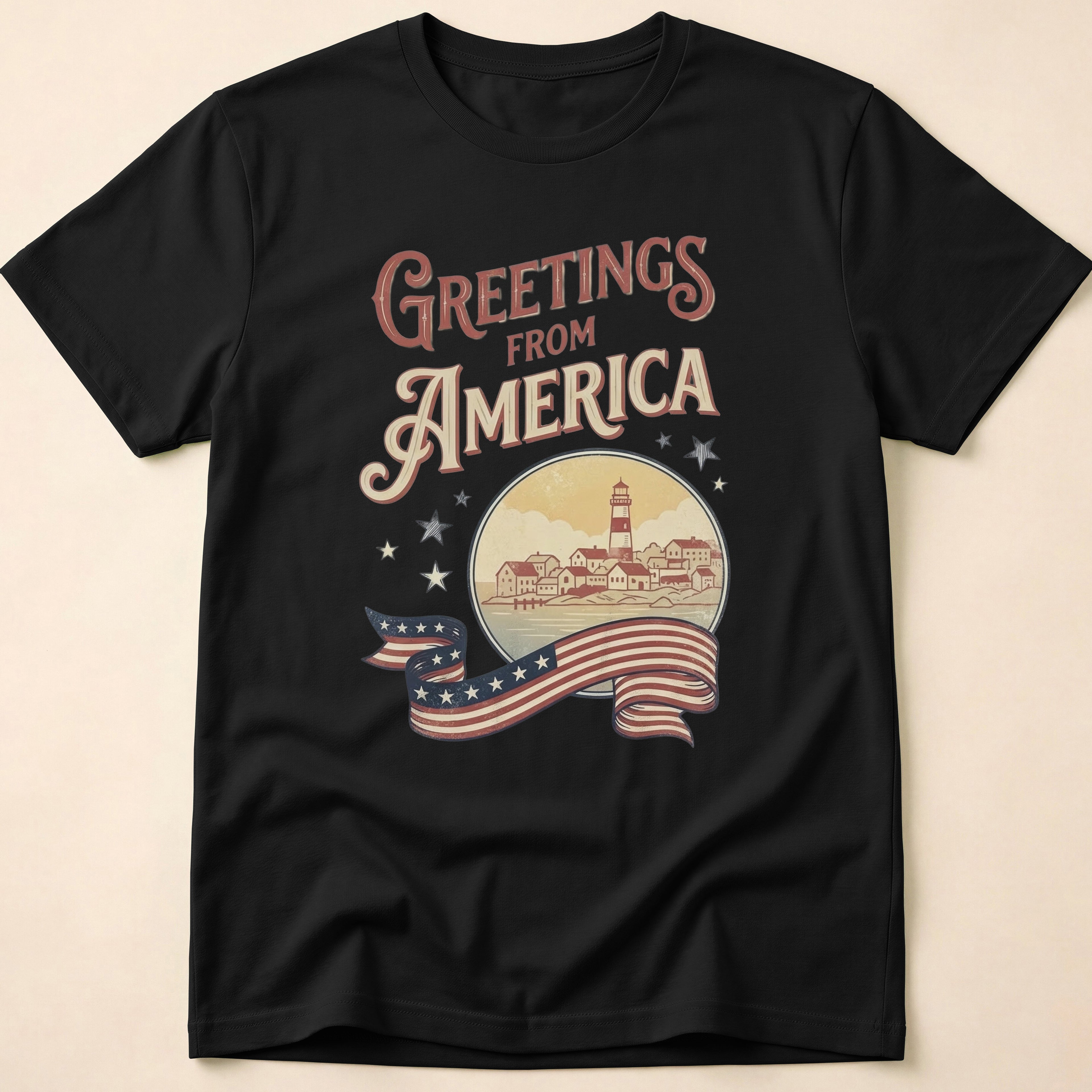 Greetings From America Vintage Postcard T-Shirt