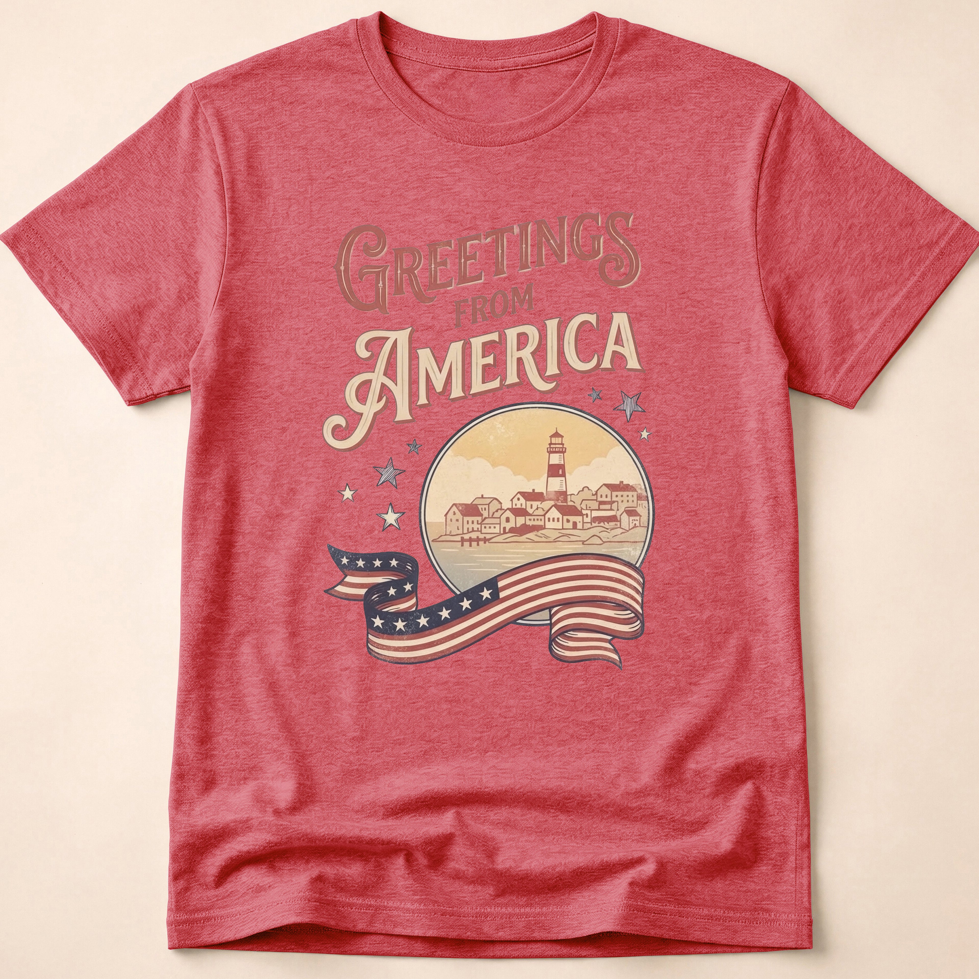 Greetings From America Vintage Postcard T-Shirt