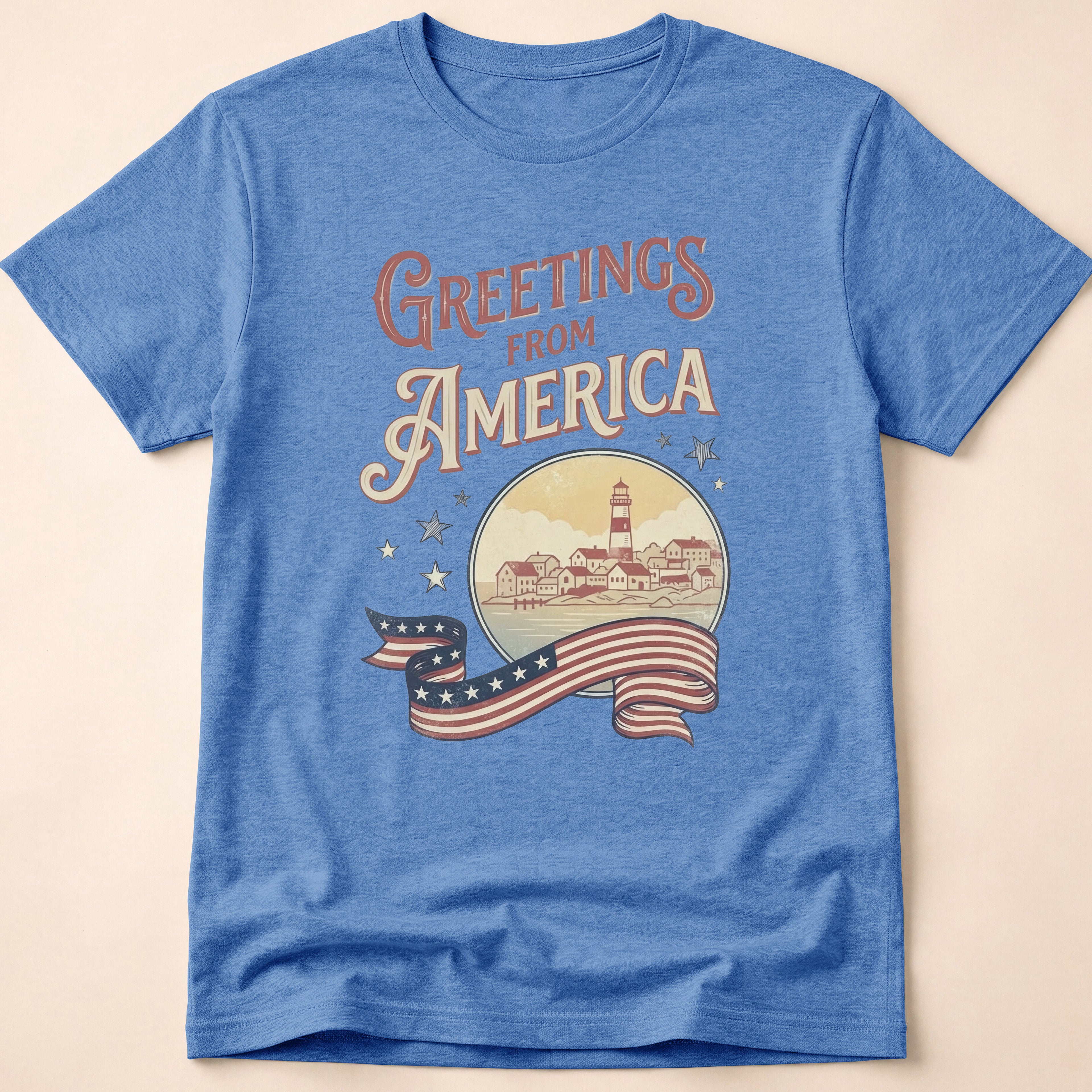 Greetings From America Vintage Postcard T-Shirt