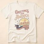 Greetings From America Vintage Postcard T-Shirt