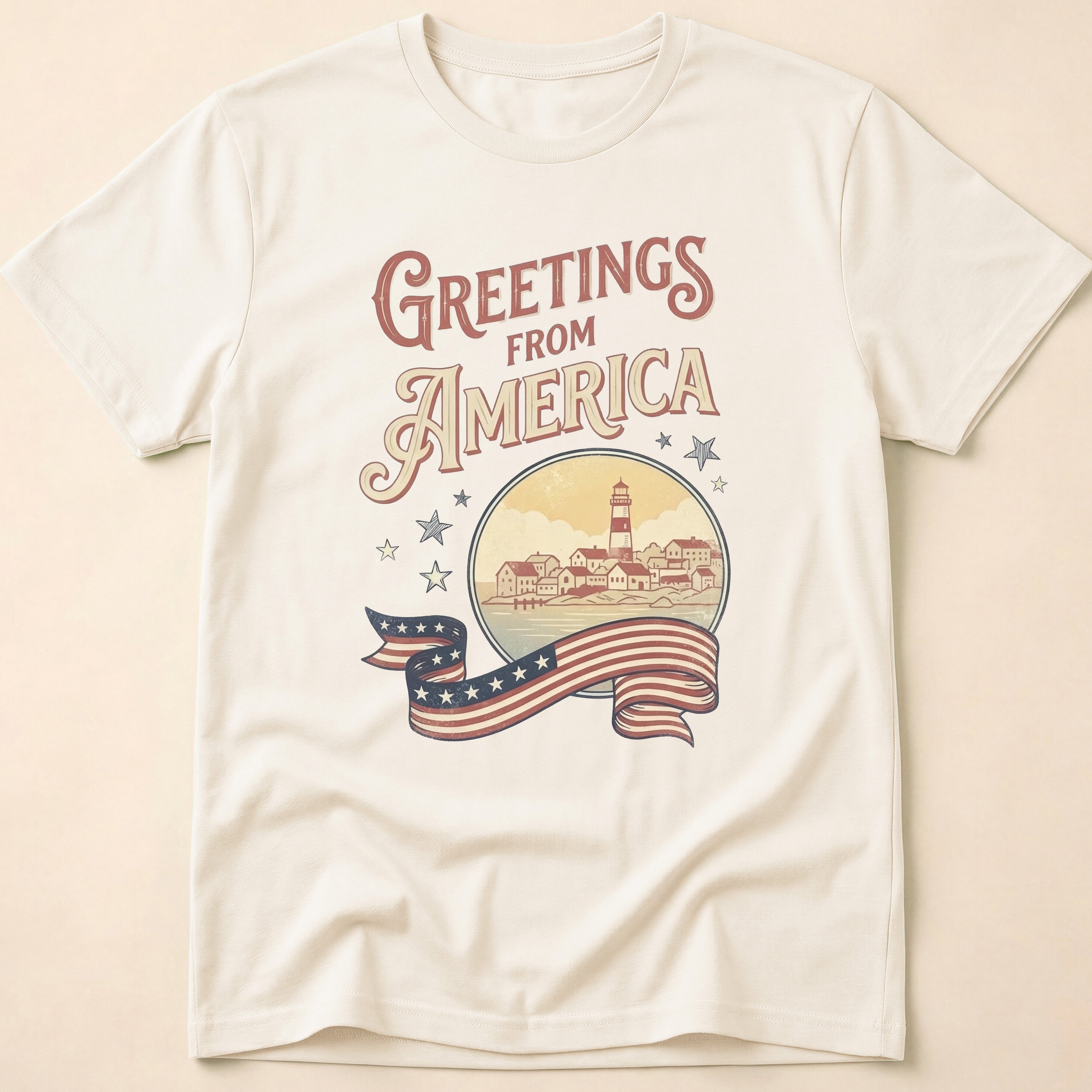 Greetings From America Vintage Postcard T-Shirt