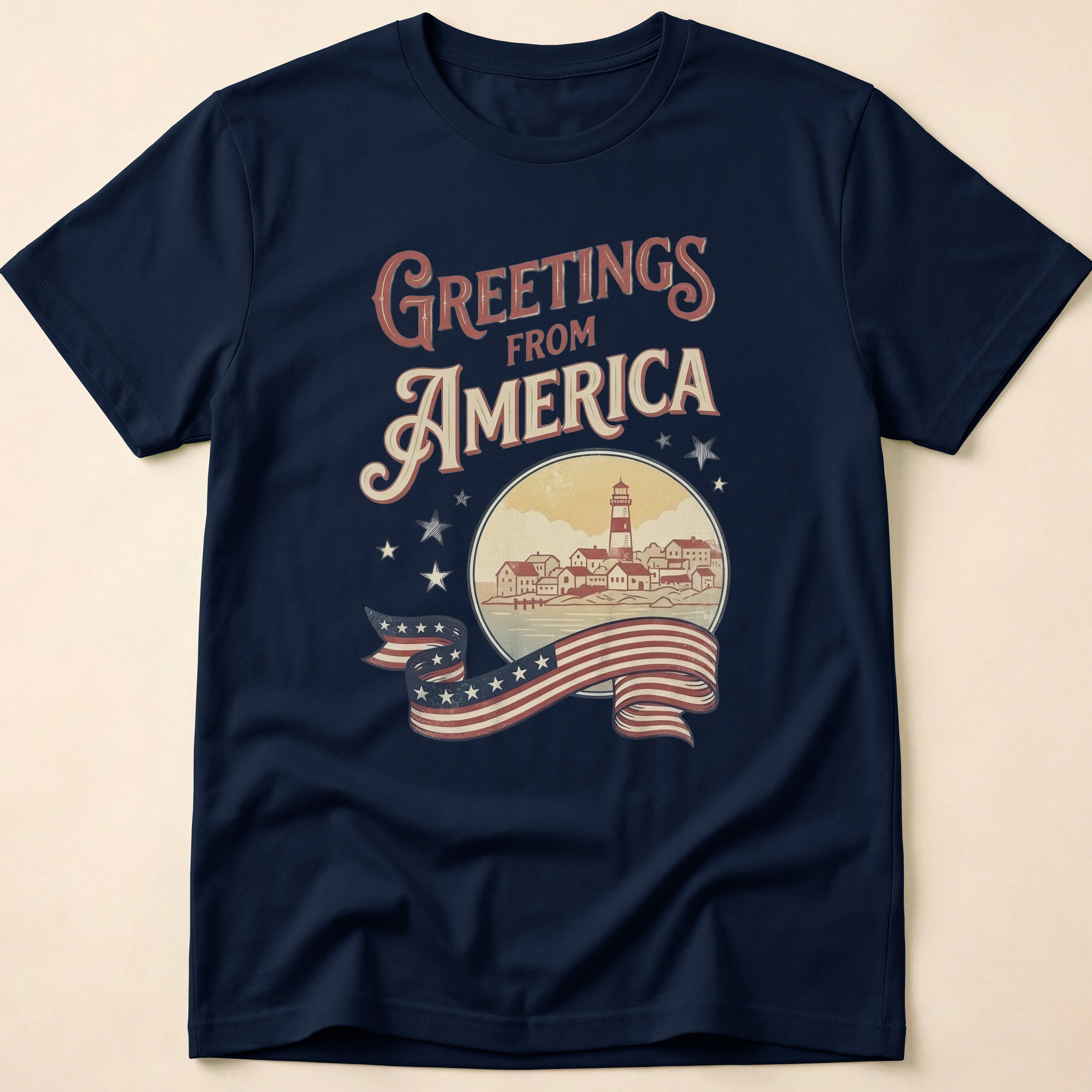 Greetings From America Vintage Postcard T-Shirt