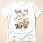 Greetings From America Vintage Postcard T-Shirt