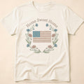 Vintage Floral Home Sweet Home Flag T-Shirt