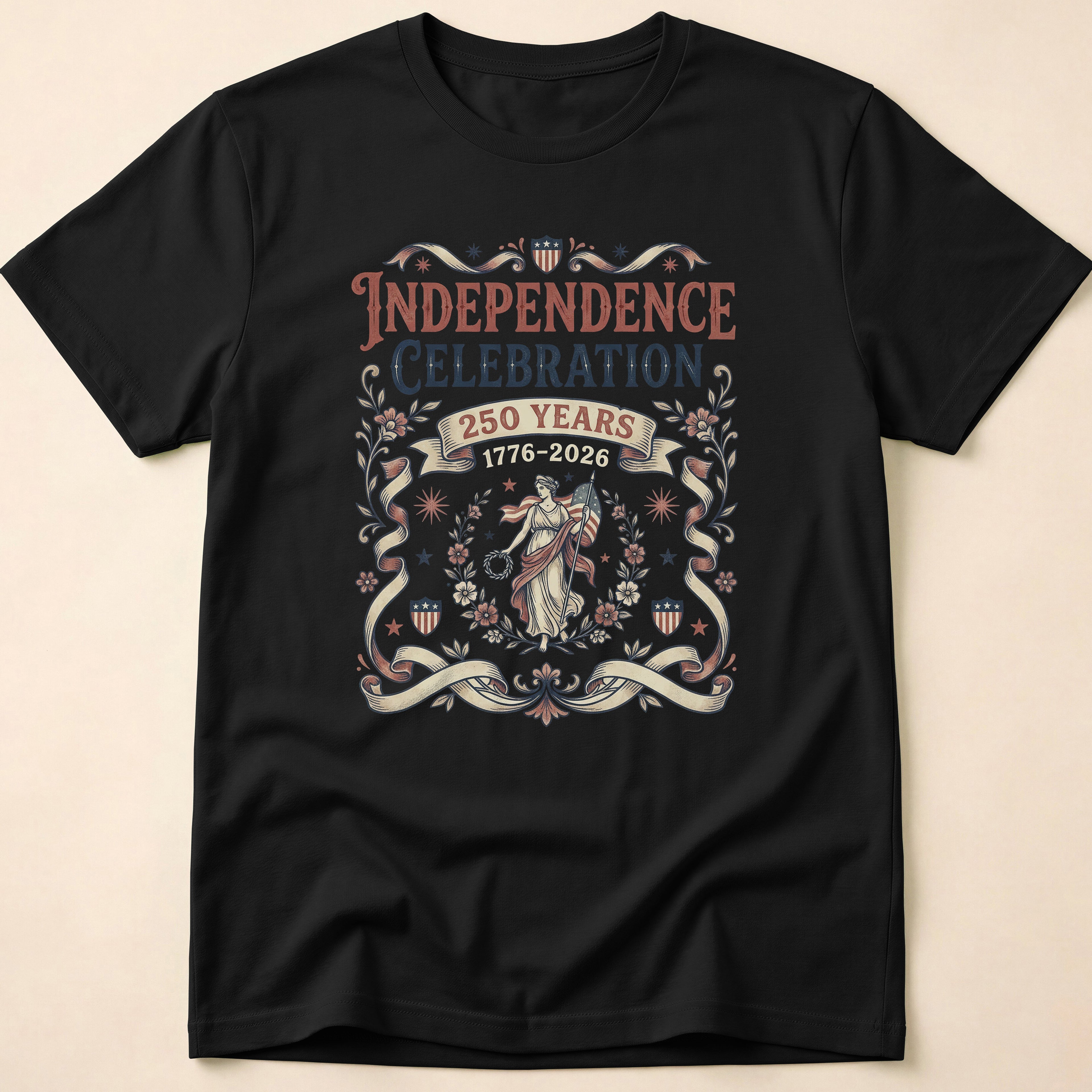Vintage America 250 Years Lady Liberty T-Shirt