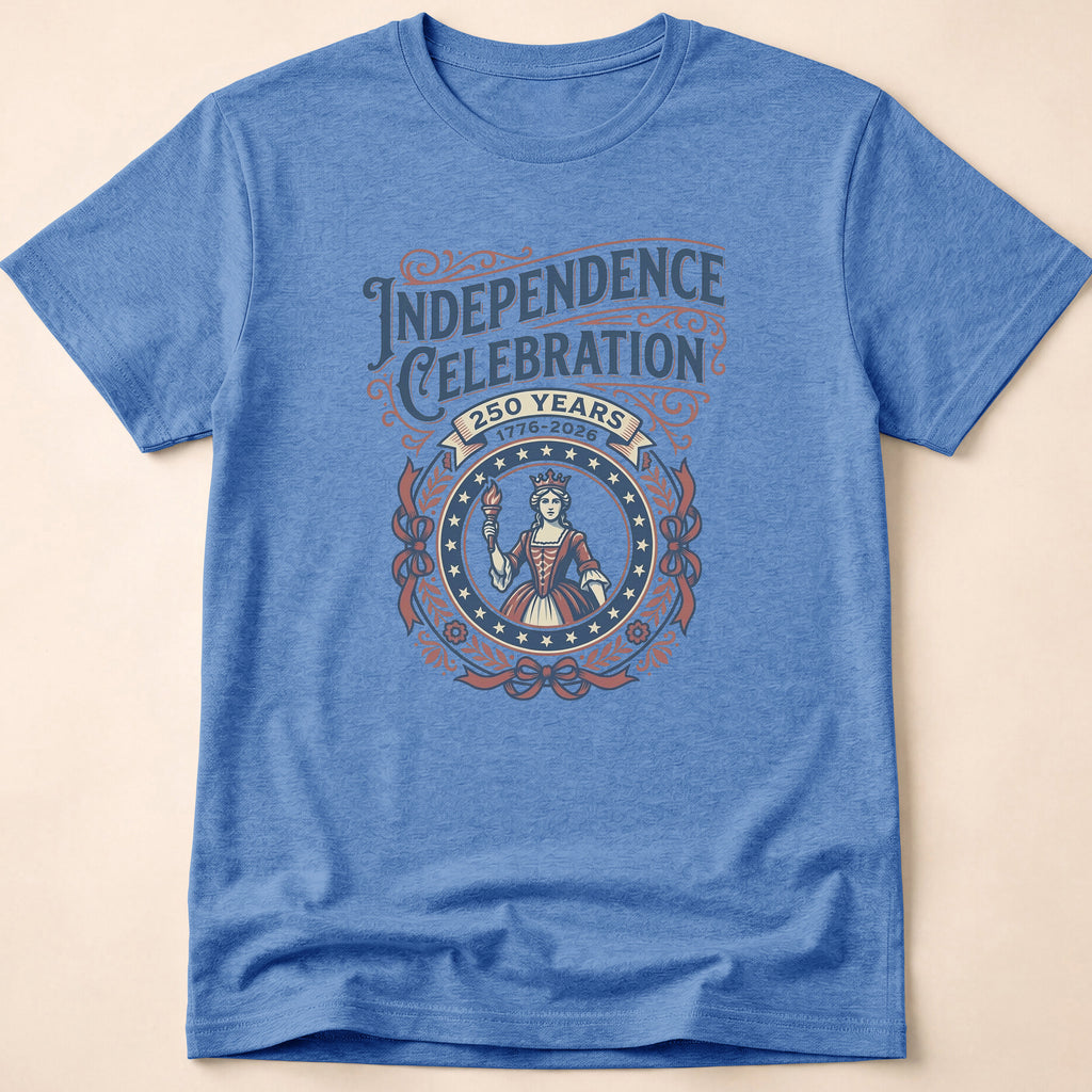 Retro 250 Years Independence Celebration Torch T-Shirt