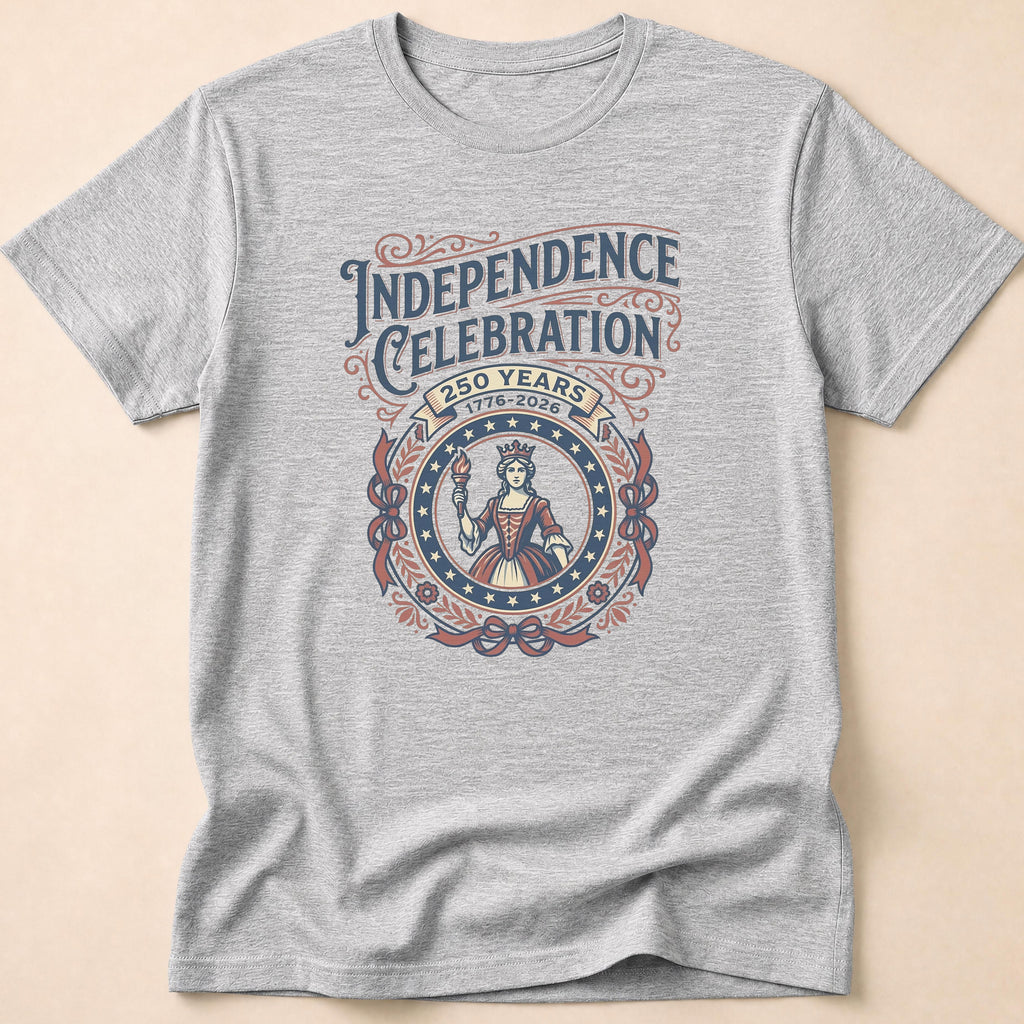 Retro 250 Years Independence Celebration Torch T-Shirt
