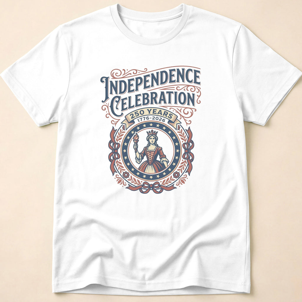 Retro 250 Years Independence Celebration Torch T-Shirt