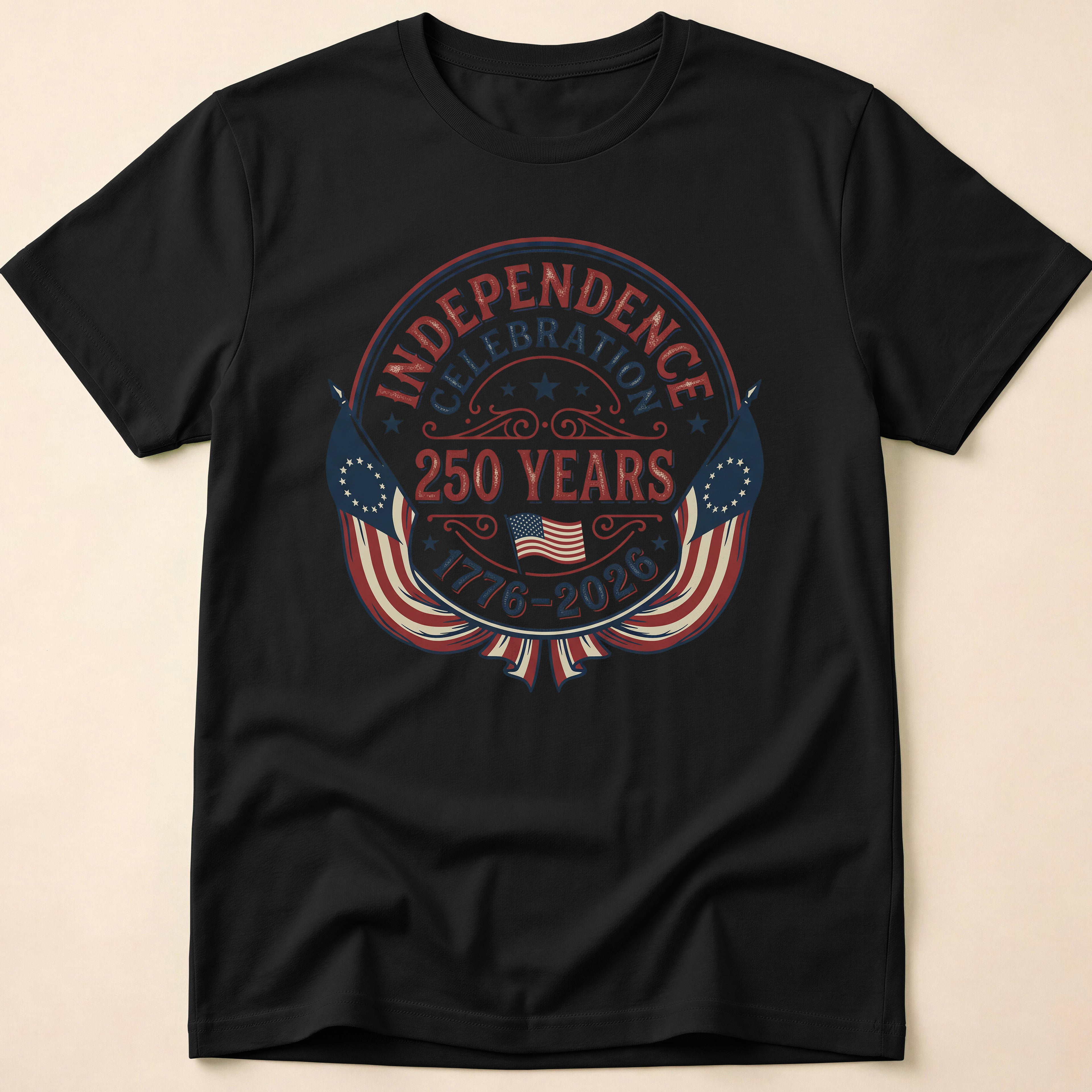 Retro Heritage Flags 250th Anniversary Celebration T-Shirt