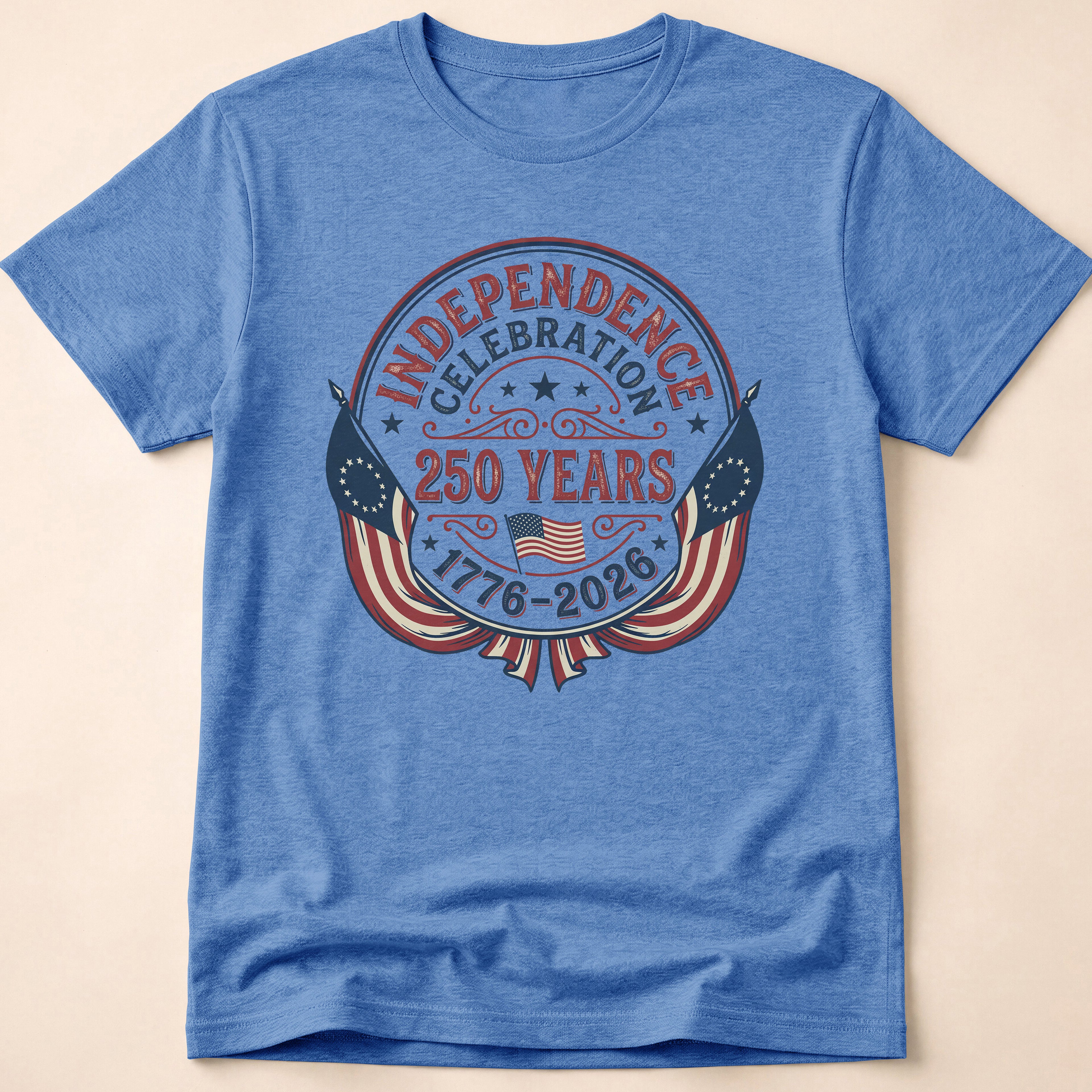 Retro Heritage Flags 250th Anniversary Celebration T-Shirt