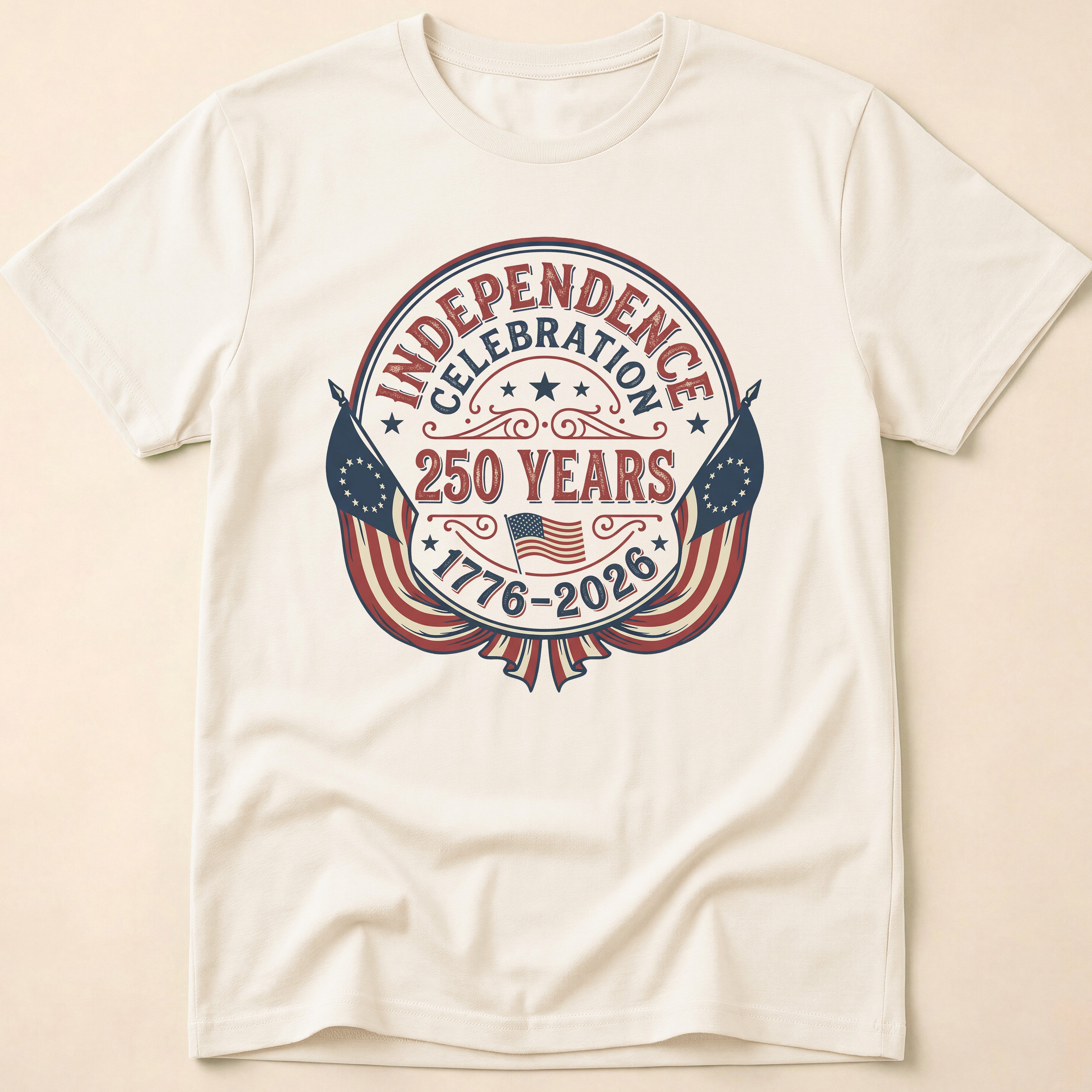 Retro Heritage Flags 250th Anniversary Celebration T-Shirt