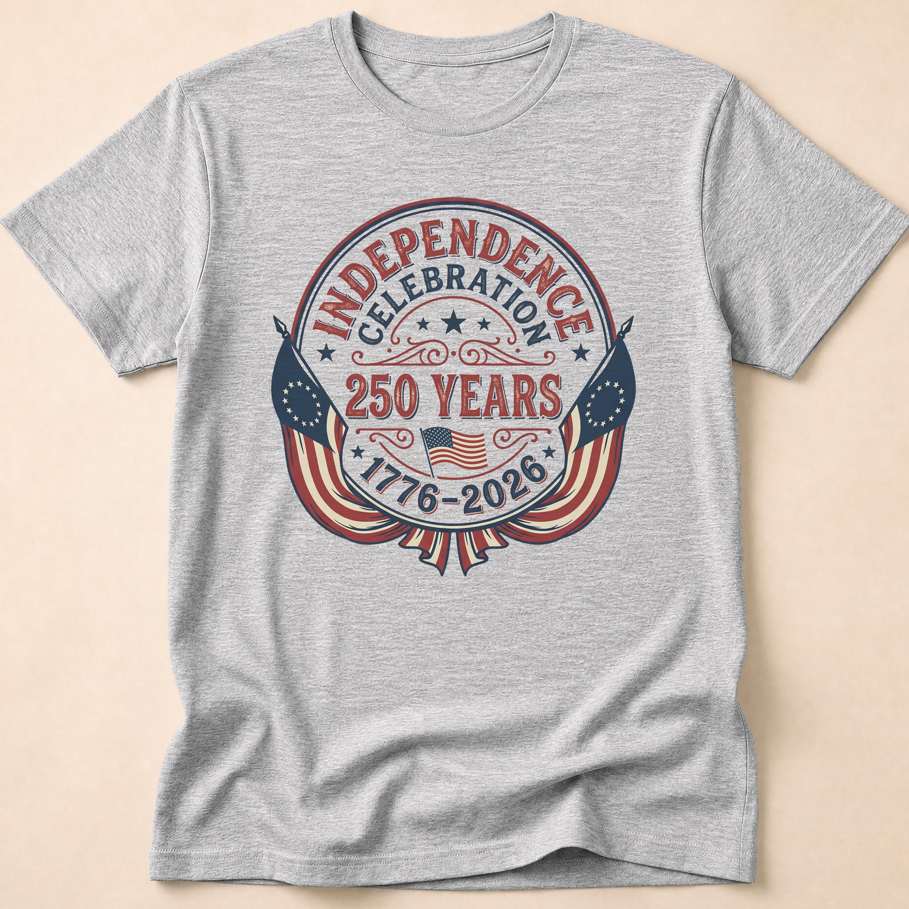 Retro Heritage Flags 250th Anniversary Celebration T-Shirt