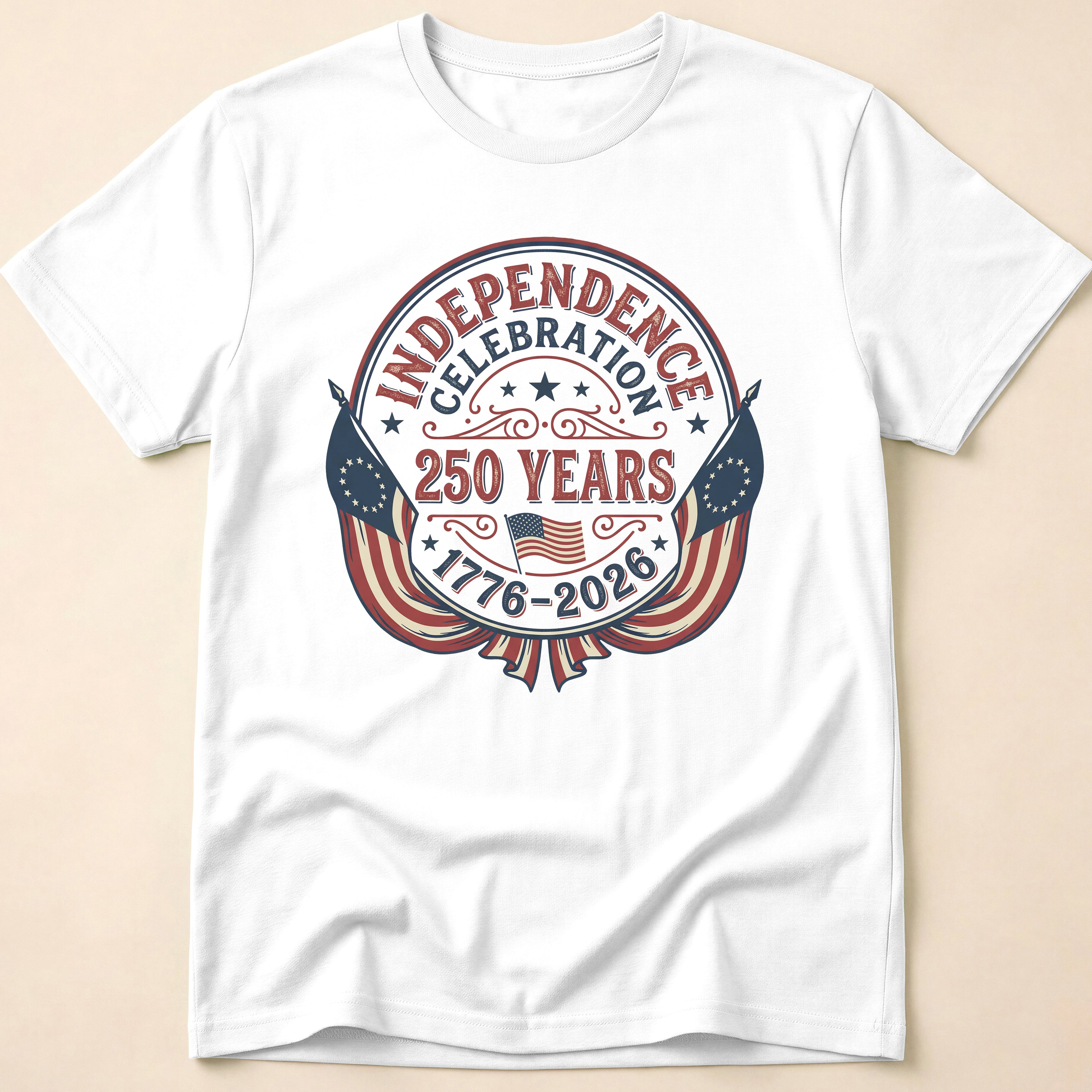 Retro Heritage Flags 250th Anniversary Celebration T-Shirt