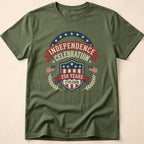Retro Shield 250 Years Independence Celebration T-Shirt