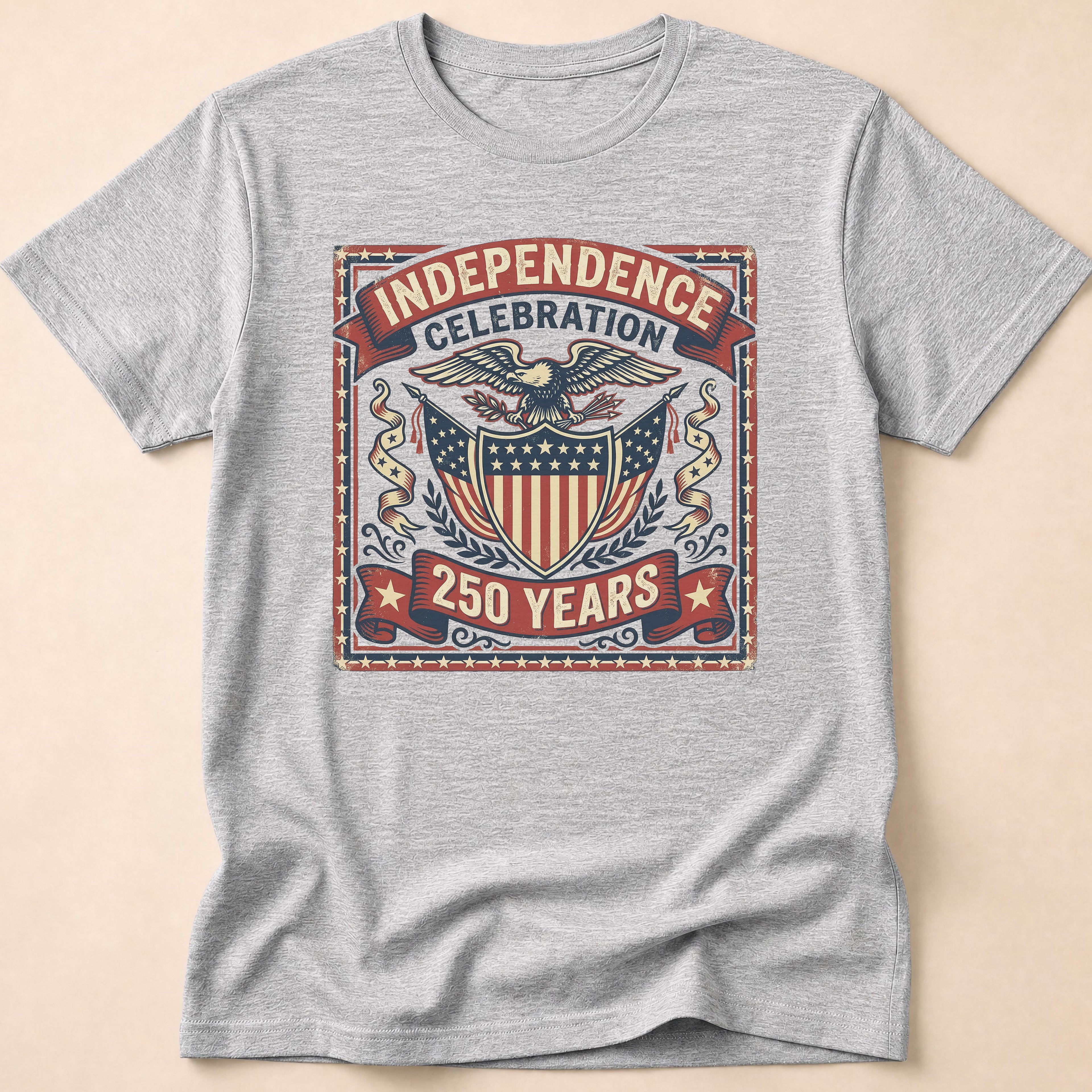 Vintage Eagle 250 Years Independence Celebration T-Shirt