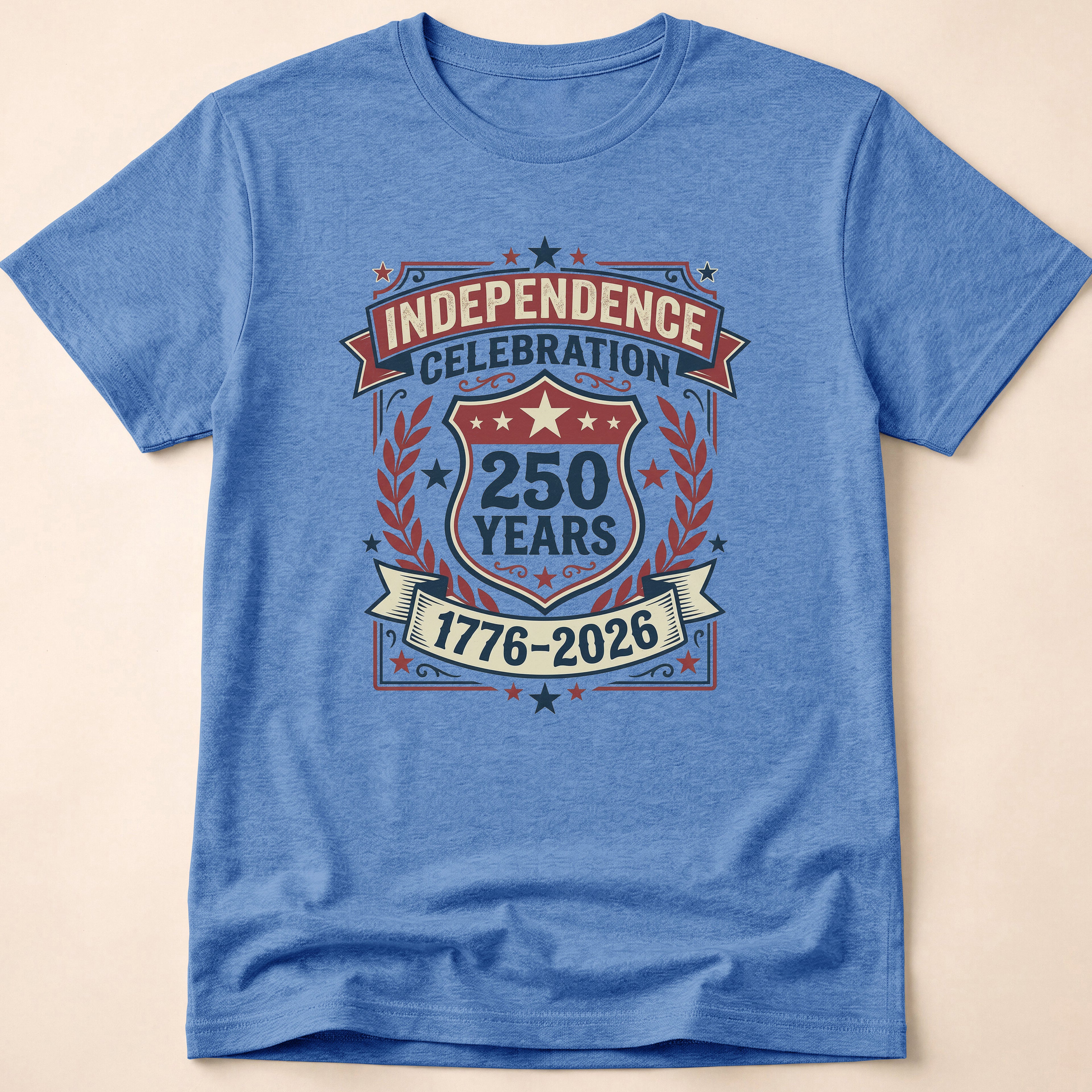 Vintage Crest 250 Years Independence Celebration T-Shirt